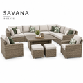 Salon de jardin SAVANA 9 places