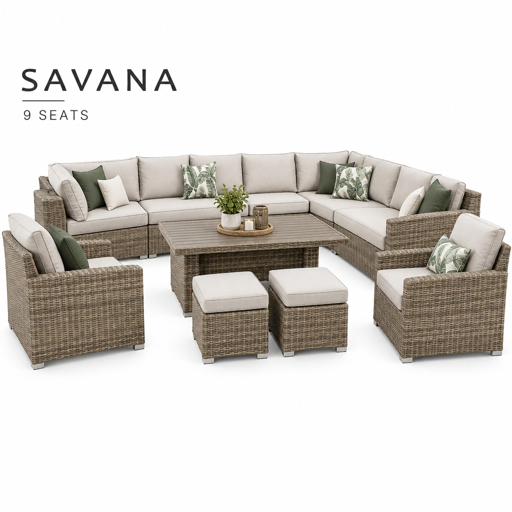 Salon de jardin SAVANA 9 places
