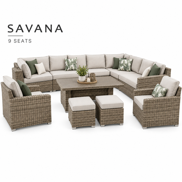 Salon de jardin SAVANA 9 places