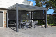 Pergola bioclimatique solaire en aluminium Anémone et intégralement équipée